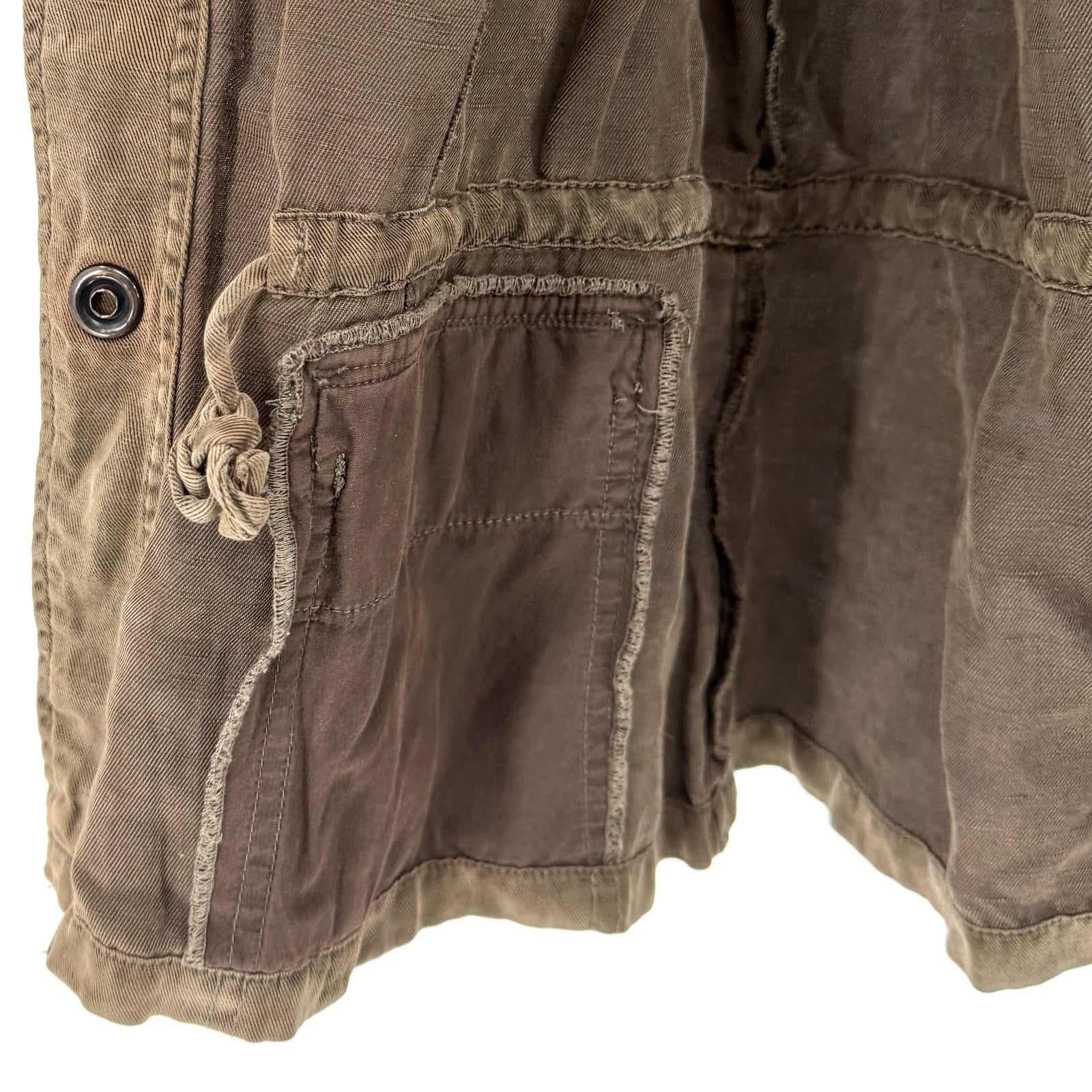 Sanctuary Army Green Olive Utility Field Military Lightweight Jacket