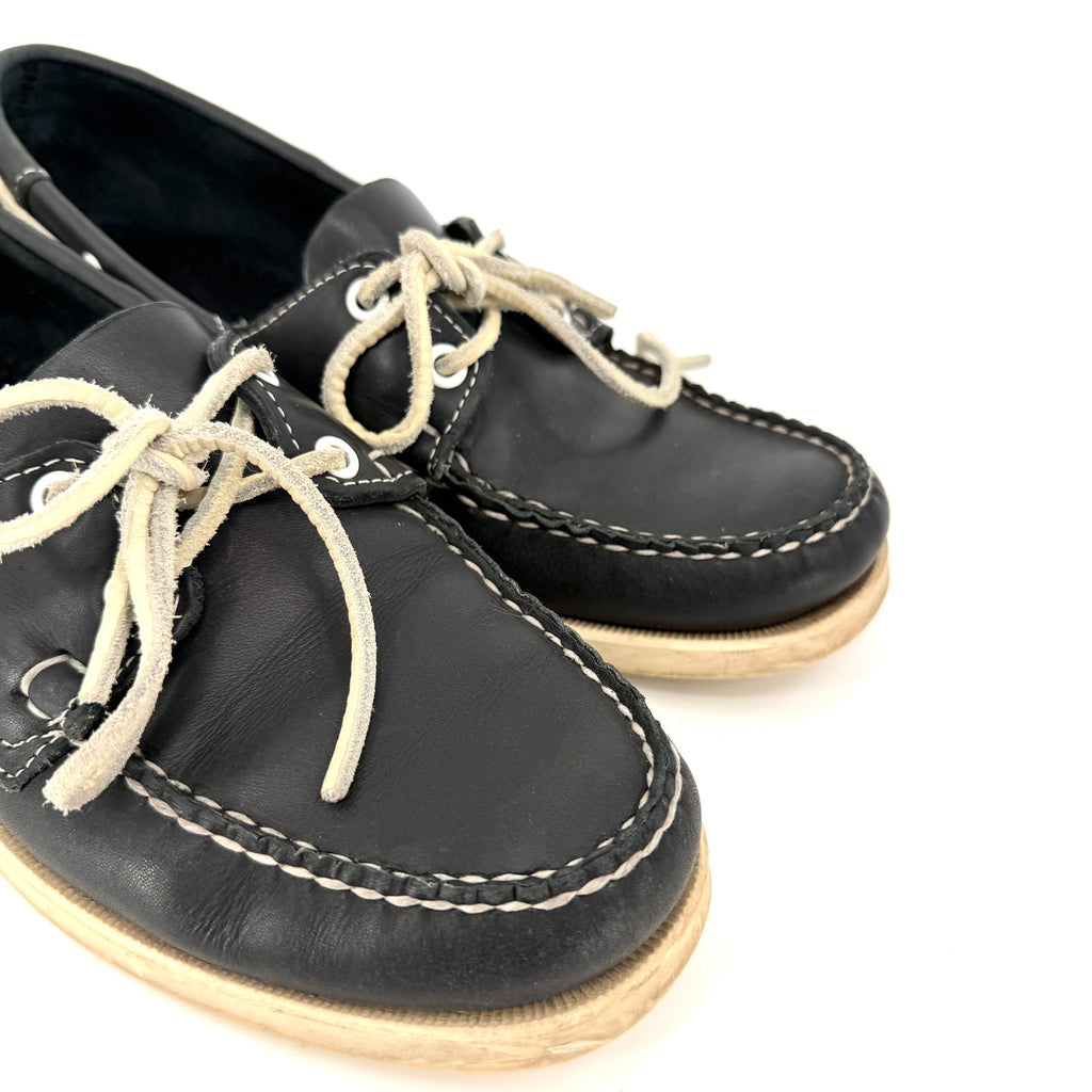 Sebago Navy Blue Genuine Leather Docksides Boat Shoes