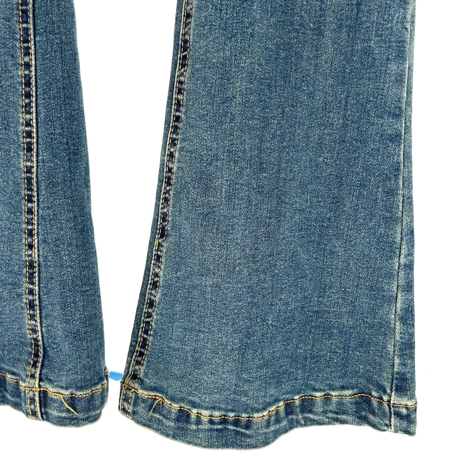 Vintage Y2K Juicy Couture Blue Denim Flared Leg Short Sleeve Jumpsuit