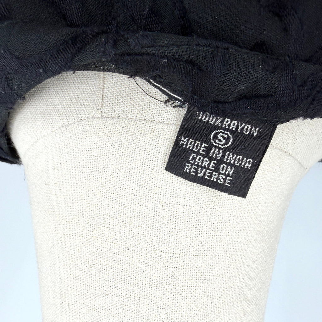 Vintage 90s Black Goth Lace Accent V-Neck Grunge Maxi Dress