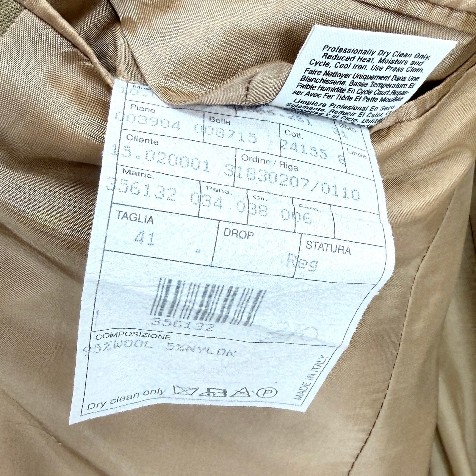 Vintage 90s Donna Karan Signature Tan Pleated JFK Jr Style 3 Button Suit