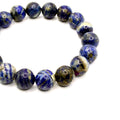 Vintage 90s Lapis Lazuli Speckled Gemstone Stretch Bracelet