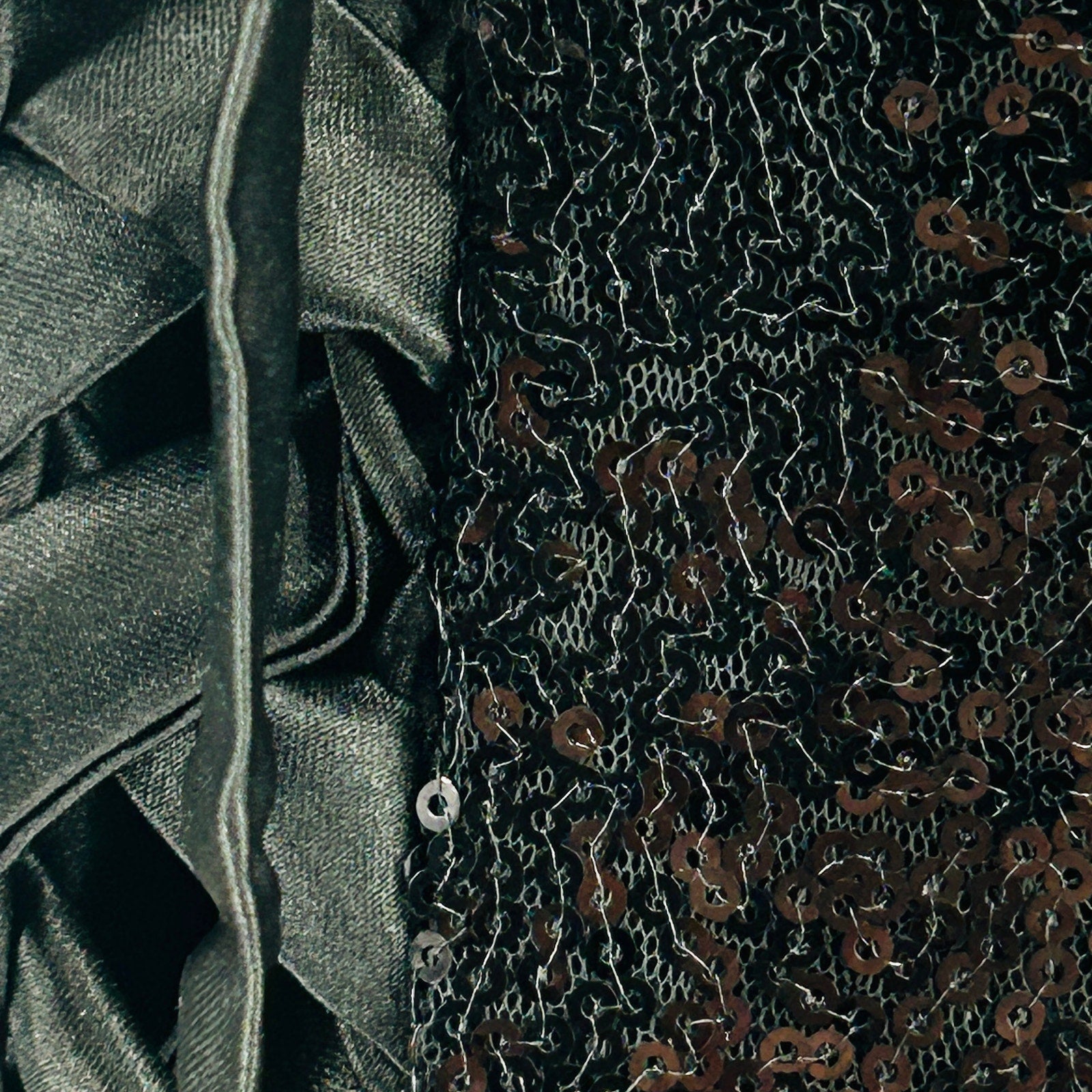 Y2K Black Sequin Sexy Satin Lace-Up Corset Back Evening Gown