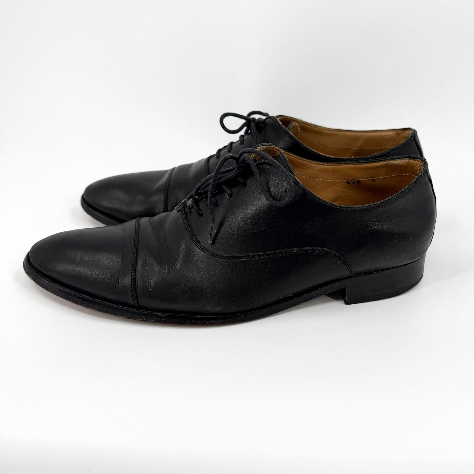 To Boot New York Black 100% Leather Adam Derrick Cap Toe Oxfords