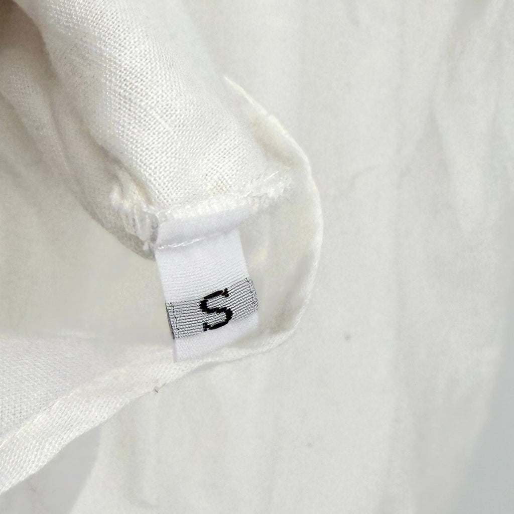 Garota White Floral Eyelet Embroidery Button Up Cotton Blouse