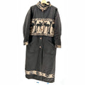 Vintage 90s Babes in the Woods Black Moose Print Duffle Coat