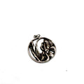 Vintage 70s Unbranded Sterling Silver Art Nouveau Cut Out Iris Flower Pendant
