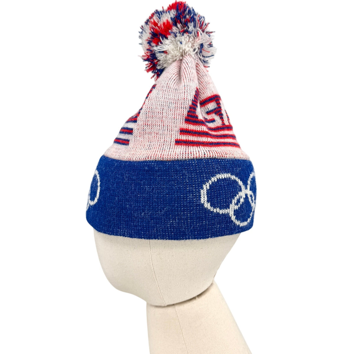 Vintage 80s USA '88 Olympics Pom-Pom Beanie