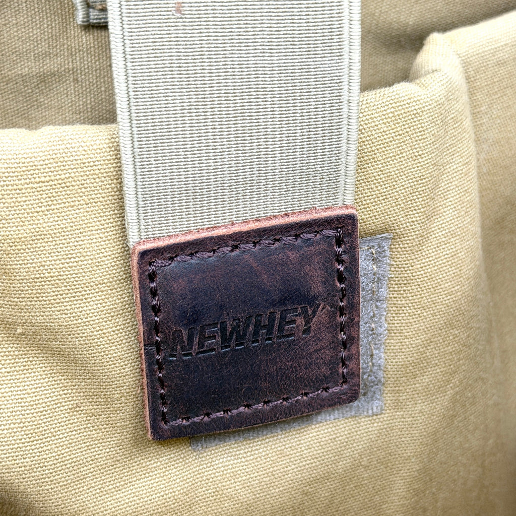 Newhey Brown Distressed Canvas Genuine Leather Straps Messenger Bag