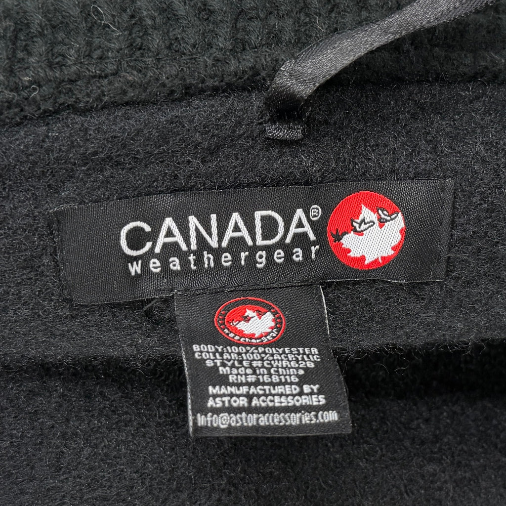 Canada Weather Gear Black Boucle Minimalist Zip Front Collar Cape Jacket