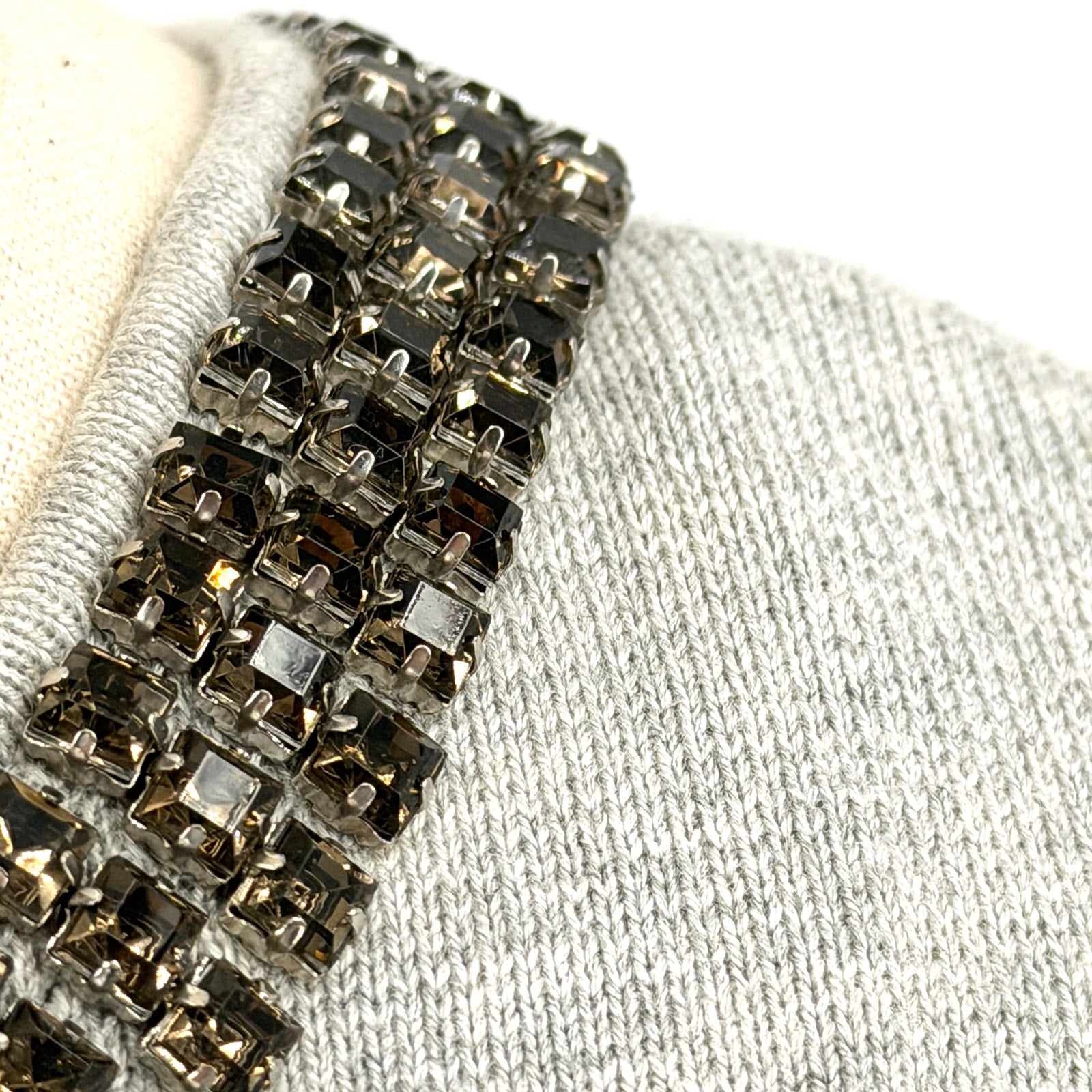 Lauren Ralph Lauren Grey Minimalist Glam Beaded Neckline Knit Sheath Dress