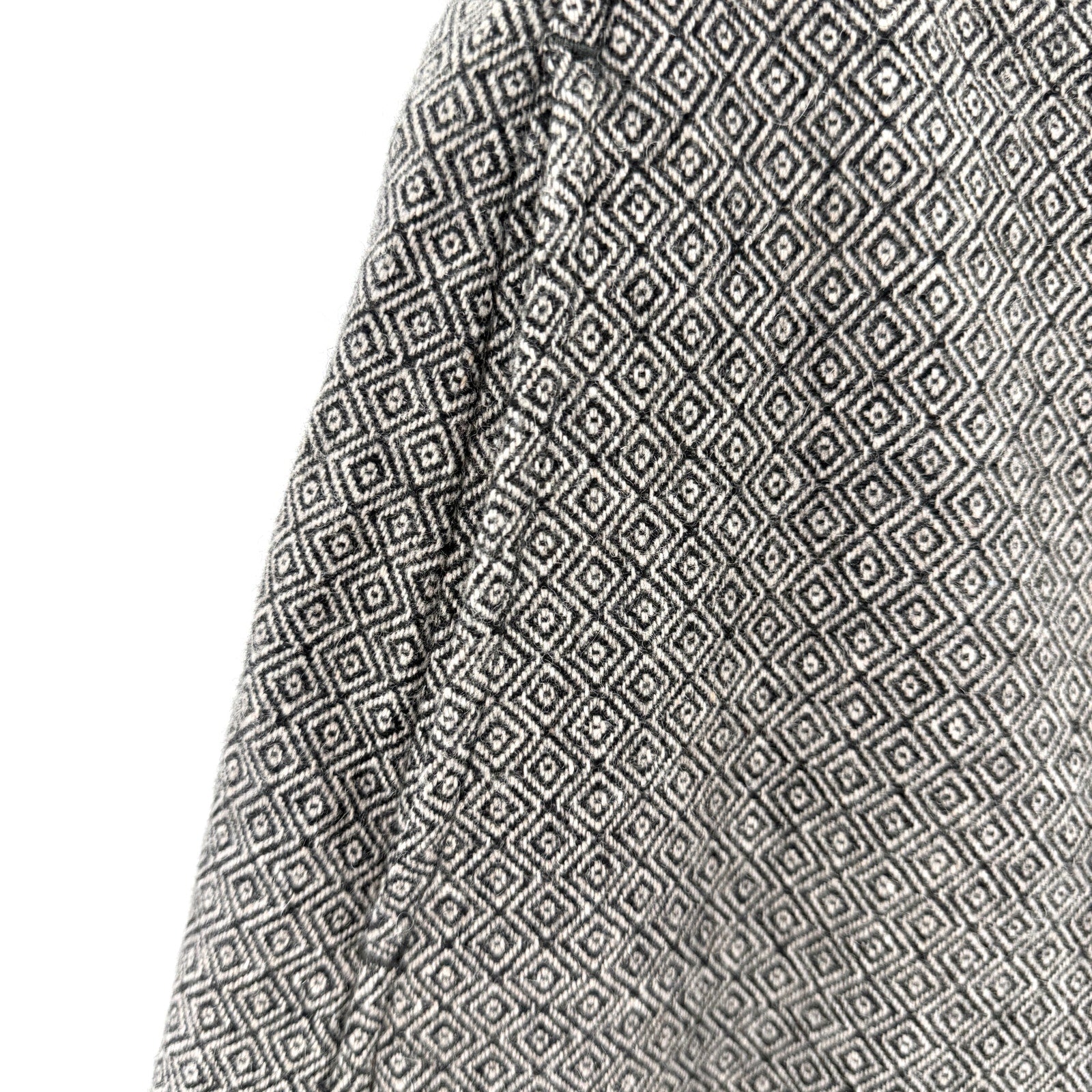 Madewell Black White Diamond Button Front A-Line Mini Skirt