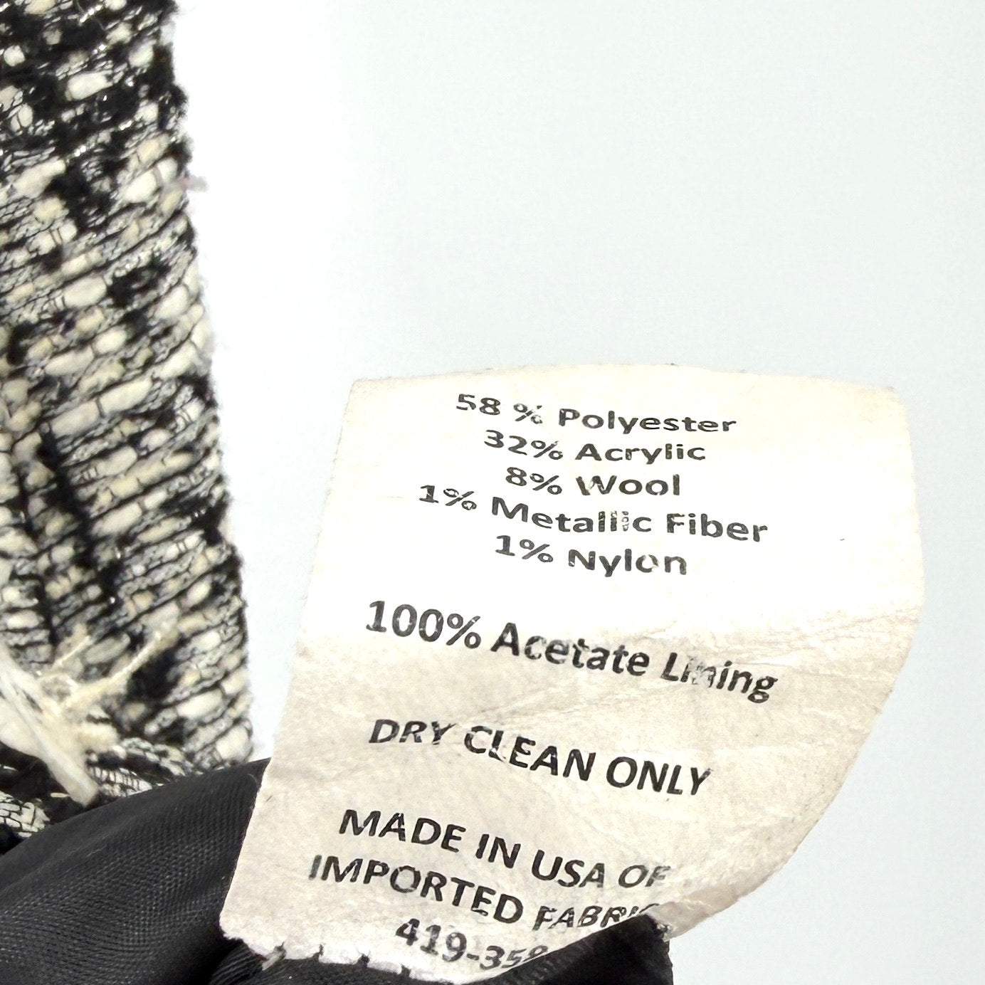 Sara Campbell Black White Plaid Tweed Wrap Gold Thread Mini Skirt