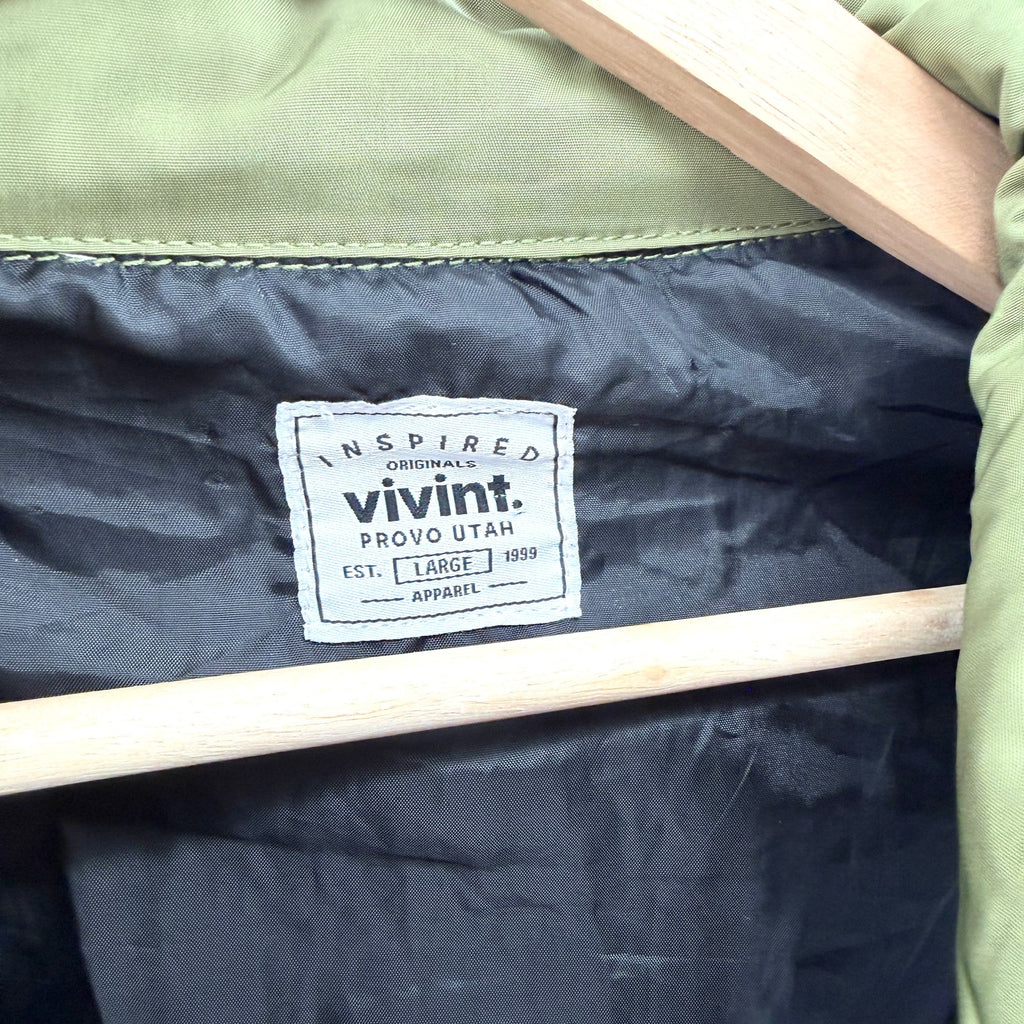 Vivint Olive Green Utility Hooded Snowboard Jacket