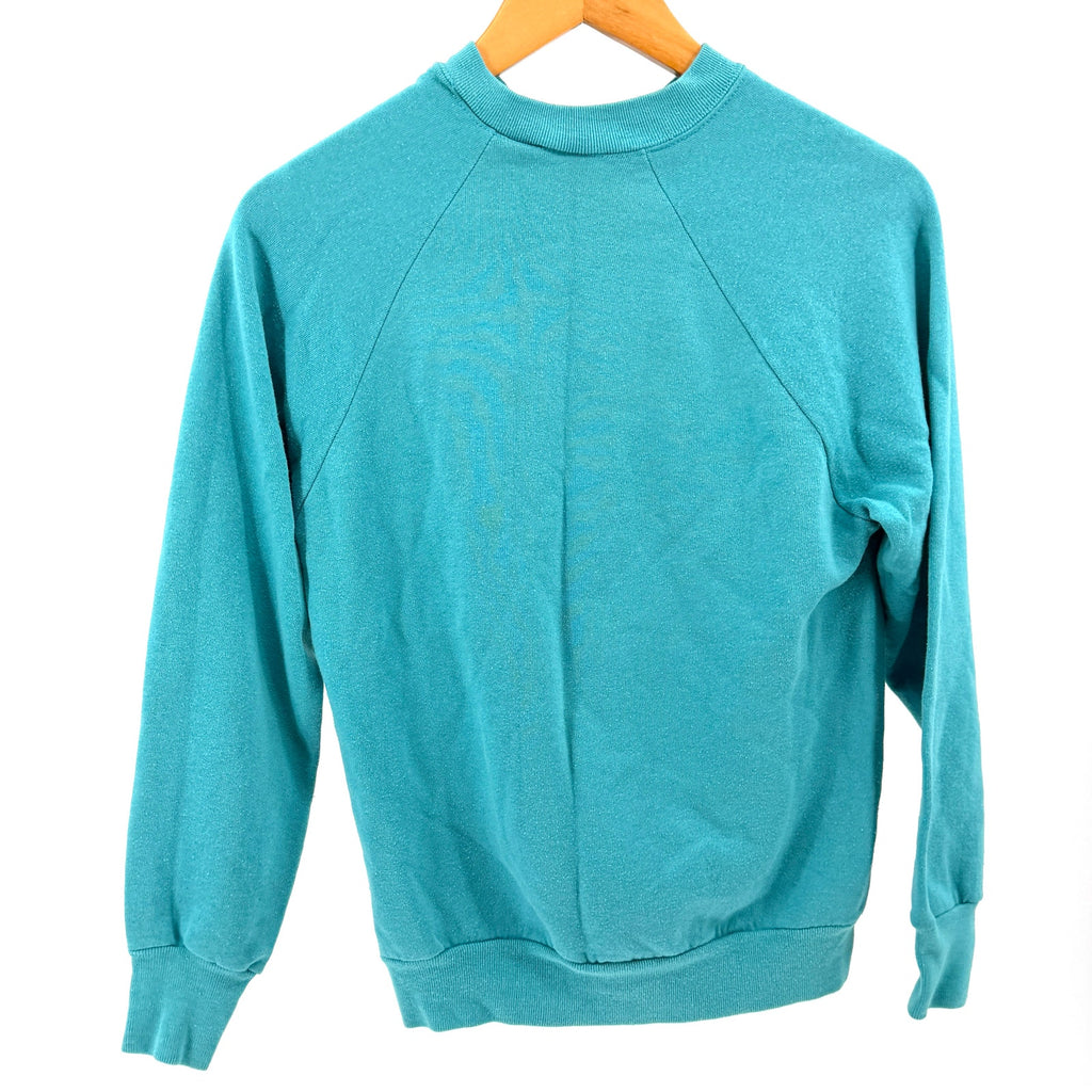 Vintage 90s Jerzees by Russell Teal Graphic Nassau Sunset Raglan Sweatshirt