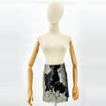 Free People FP One Silver Black Reversible Sequin Mini Skirt