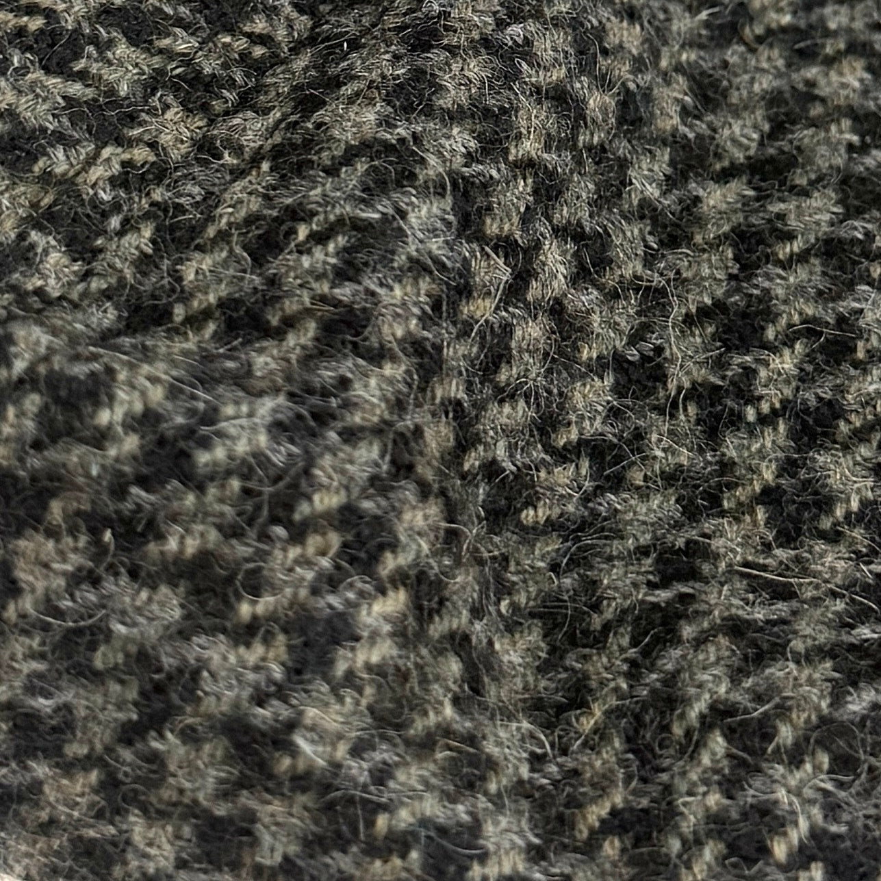 Vintage 90s Perry Ellis Portfolio Grey Black Houndstooth 100% Wool Newsboy Hat