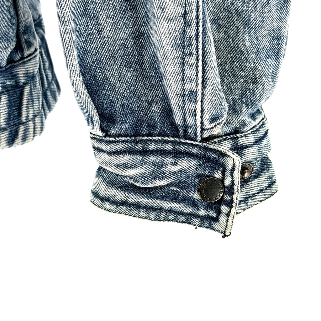 Vintage 80s Urban Equipment David Peyser Acid Wash Denim Bomber Jacket