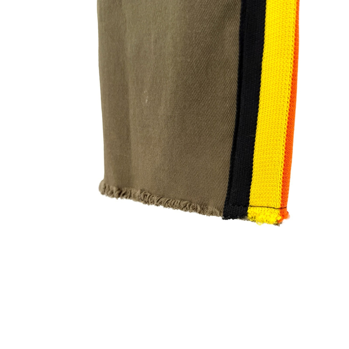 Pam & Gela Olive Green Retro Rainbow Stripe Skinny Pants