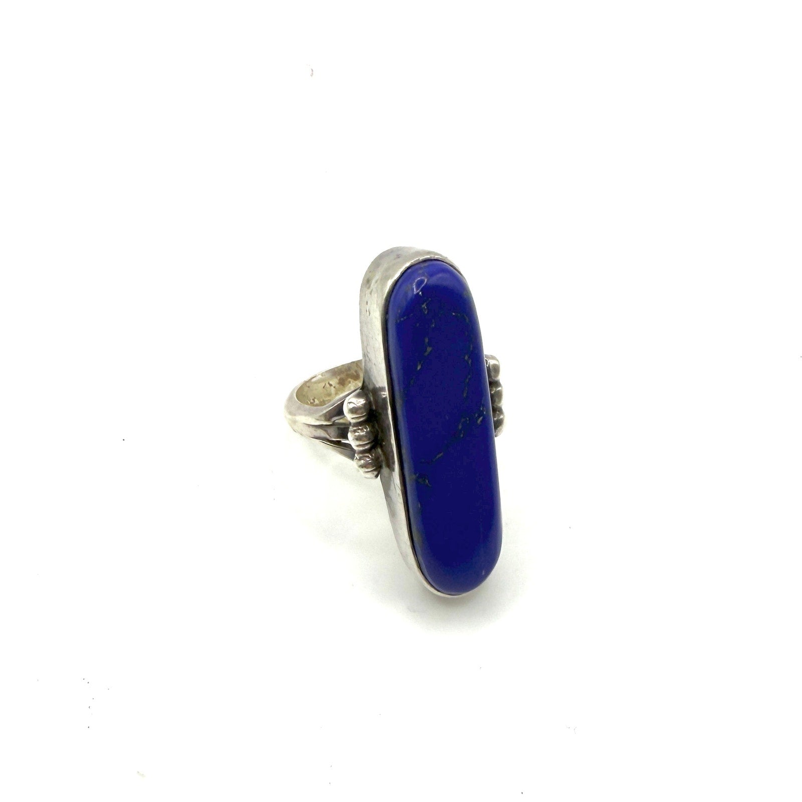 Vintage 90s DMW Sterling Silver Lapis Lazuli Southwestern Split Shank Ring