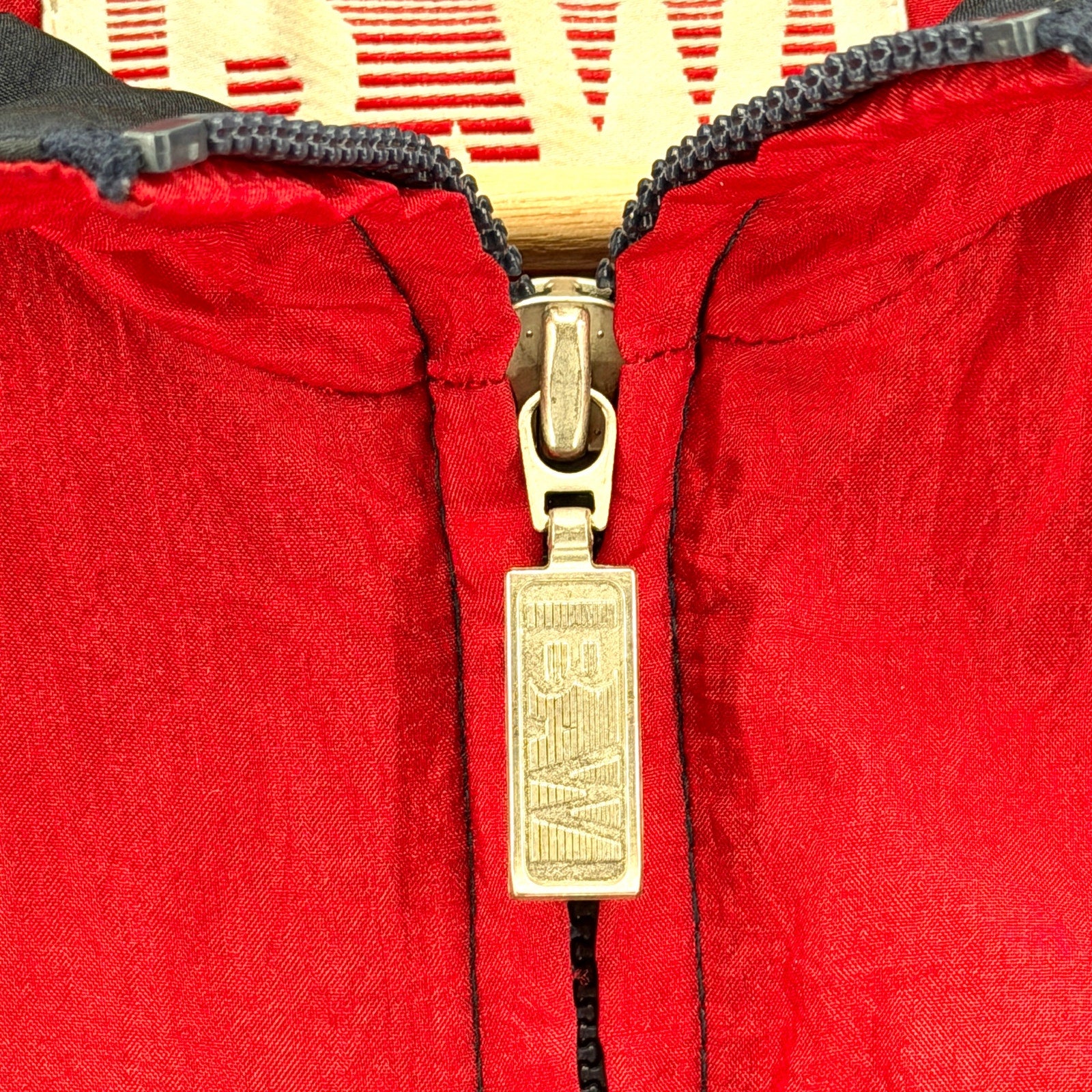 Vintage 90s BAW Athletic Wear Red Blue Las Vegas Colorblock Track Jacket