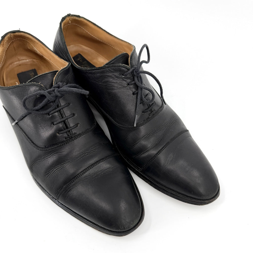To Boot New York Black 100% Leather Adam Derrick Cap Toe Oxfords