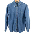 Vintage 90s Northern Reflections Blue 100% Cotton Denim Button Down Shirt