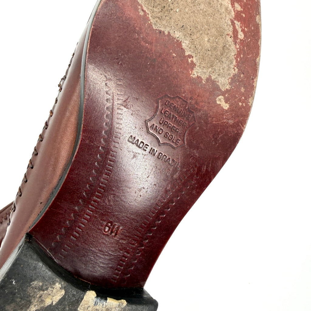 Vintage 90s Donato Marrone Brown Genuine Leather Tassel Kiltie Loafers