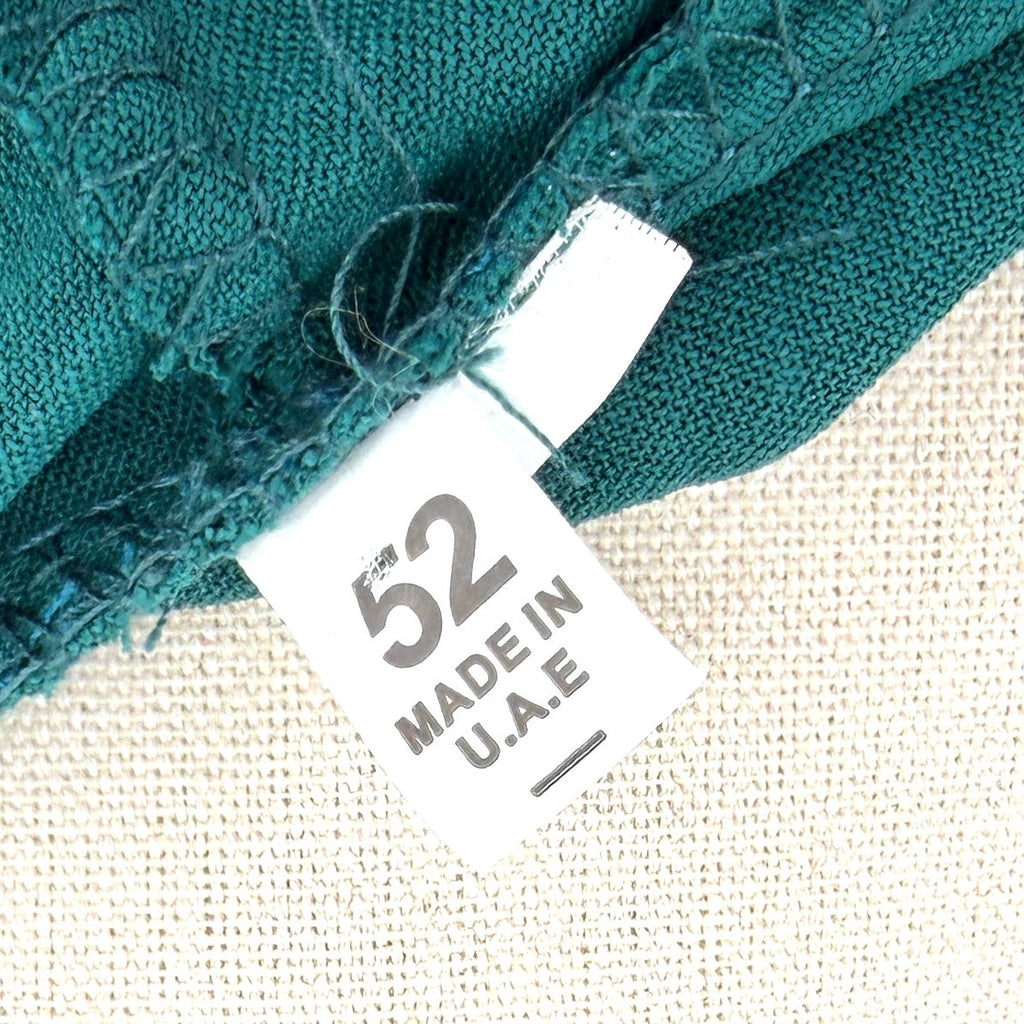 Emirati Teal Green Moroccan Style Djellaba Hooded Kaftan