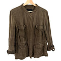 Sanctuary Army Green Olive Utility Field Military Lightweight Jacket