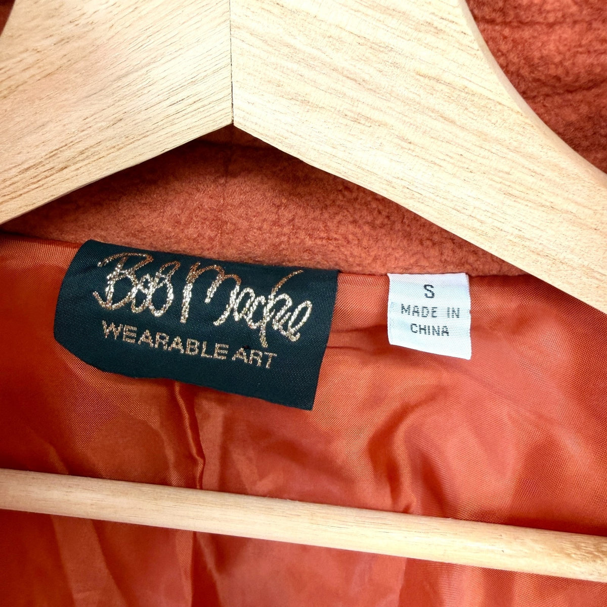 Vintage 90s Bob Mackie Orange Fleece Embroidered Jacket