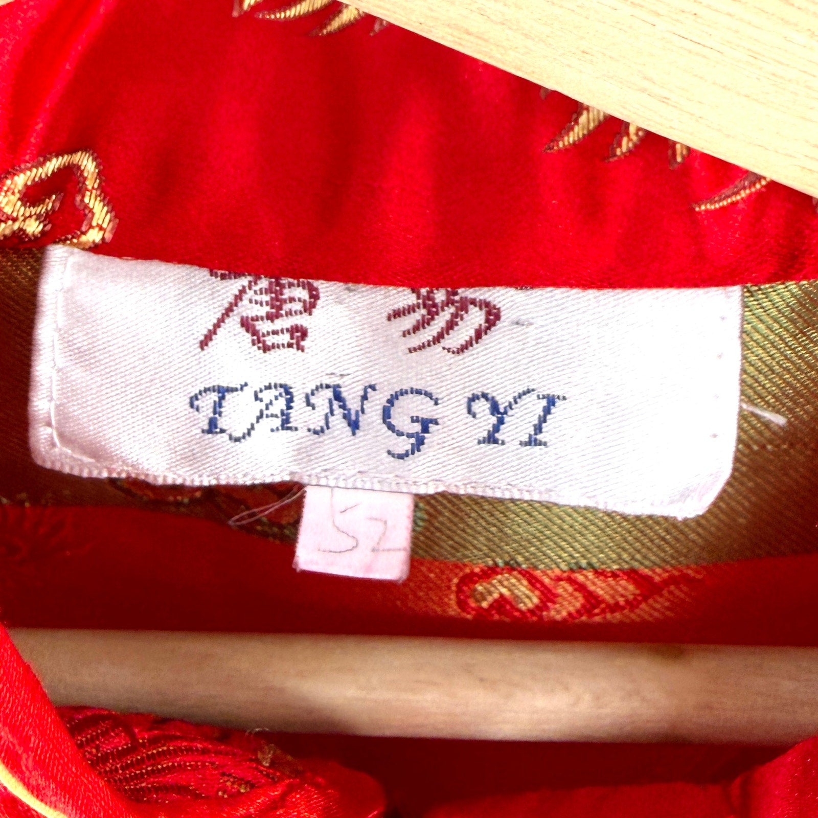 Vintage Y2K Tang Yi Red Dragon Phoenix Embroidery Frog Closure Cheongsam Dress
