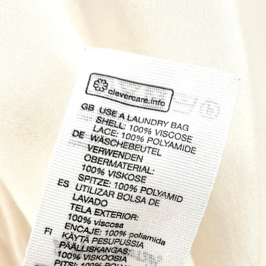 & Other Stories Paris Atelier Cream Lace Pintuck Button Down Blouse