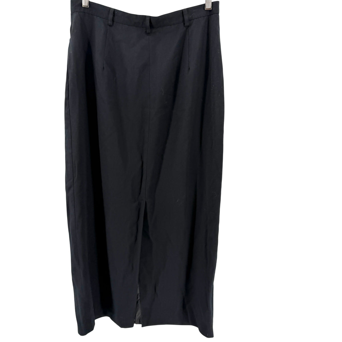 Vintage 90s Hunt Club Minimalist Black Preppy Back Slit Pencil Maxi Skirt