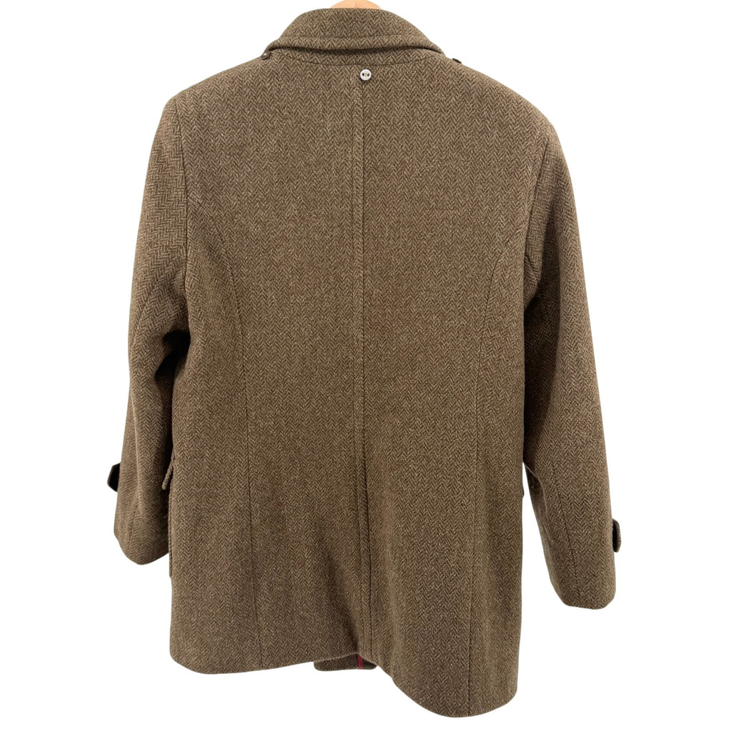 Tommy Hilfiger Brown 100% Wool Toggle Duffle Coat