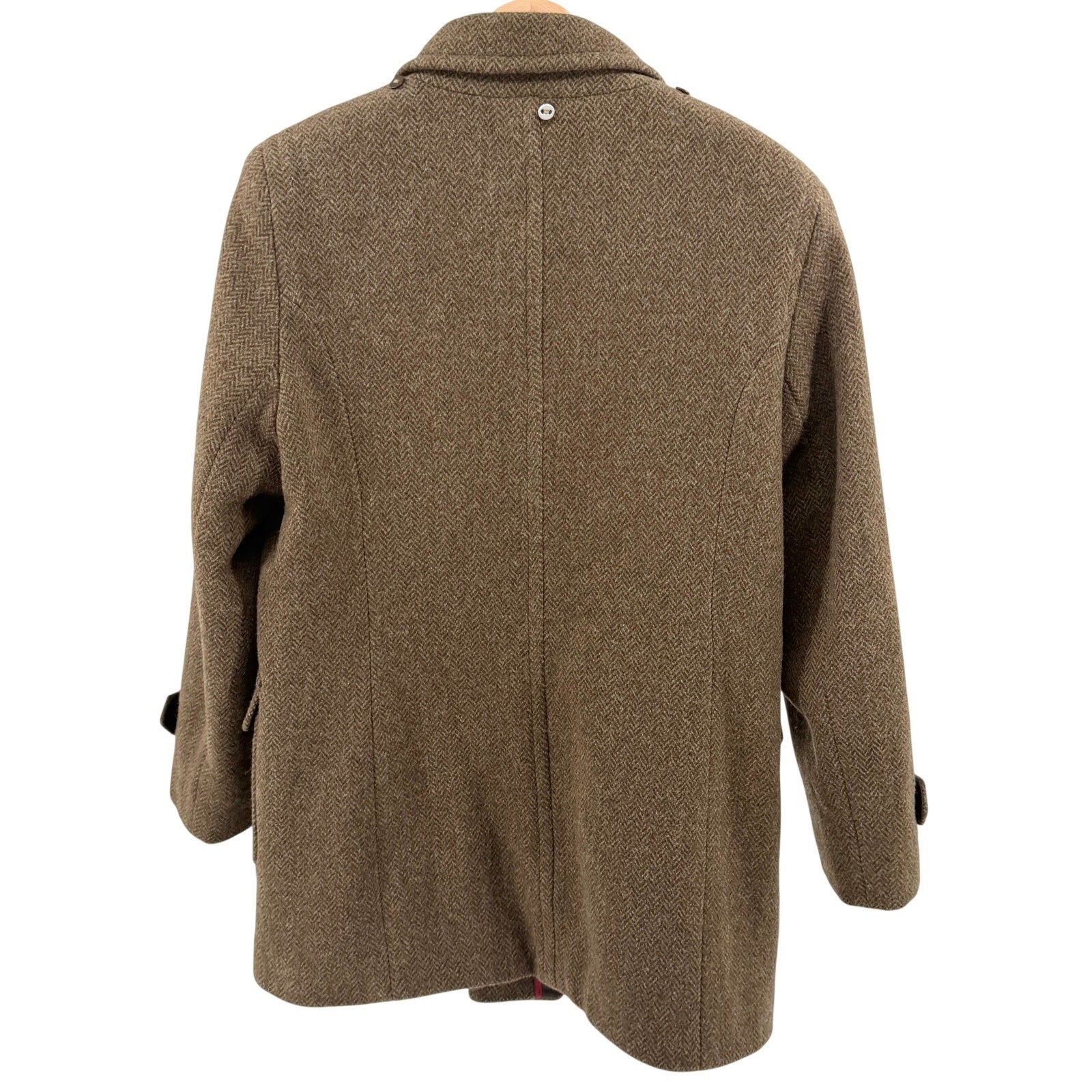 Tommy Hilfiger Brown 100% Wool Toggle Duffle Coat