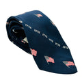 Vintage 70s Navy Blue Bicentennial 1776 1976 Polyester Necktie