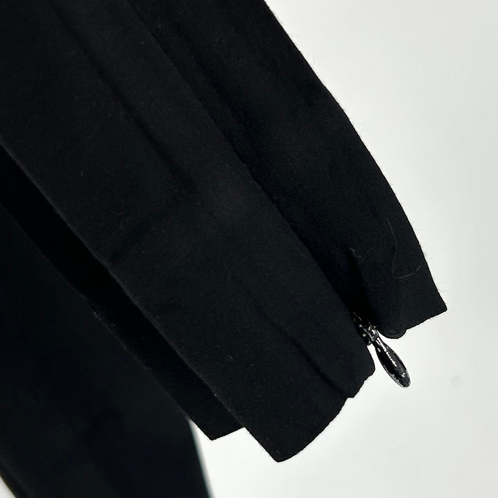 L’Agence Black Viscose Minimalist Tapered-Leg Zipper Jumpsuit
