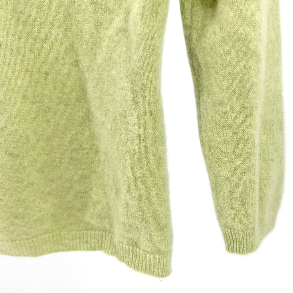 Vintage Y2K Griffen Pistachio Green 100% Cashmere Collared Knit Polo Sweater