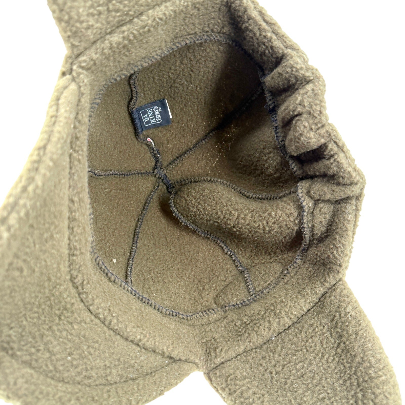 Vintage 90s Da Kine Hawaii Army Green Fleece Earflap Trapper Hat