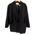 Vintage 80s Miss Selfridge Black Red Flecked Oversized Menswear Blazer Jacket