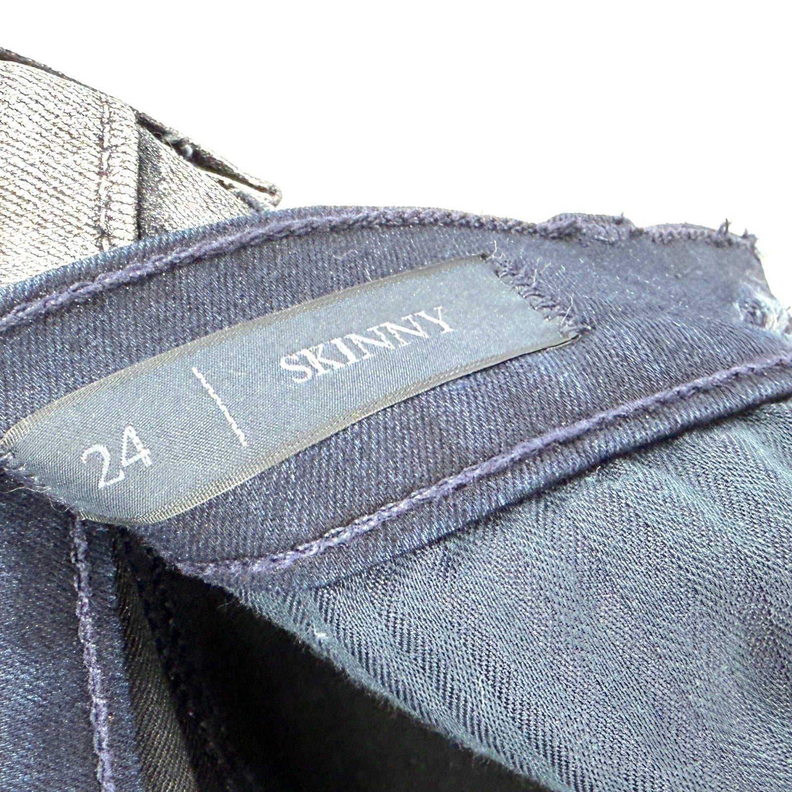 Juicy Couture Silver Metallic Wax Coated Stretchy Skinny Jeans