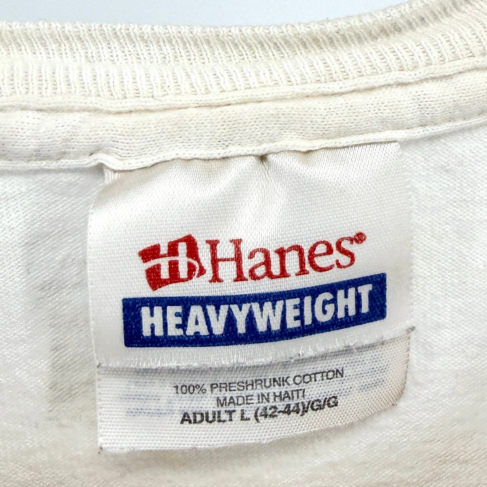 Vintage 90s Hanes White 100% Cotton Miami Heat Fan Tunnel T-Shirt