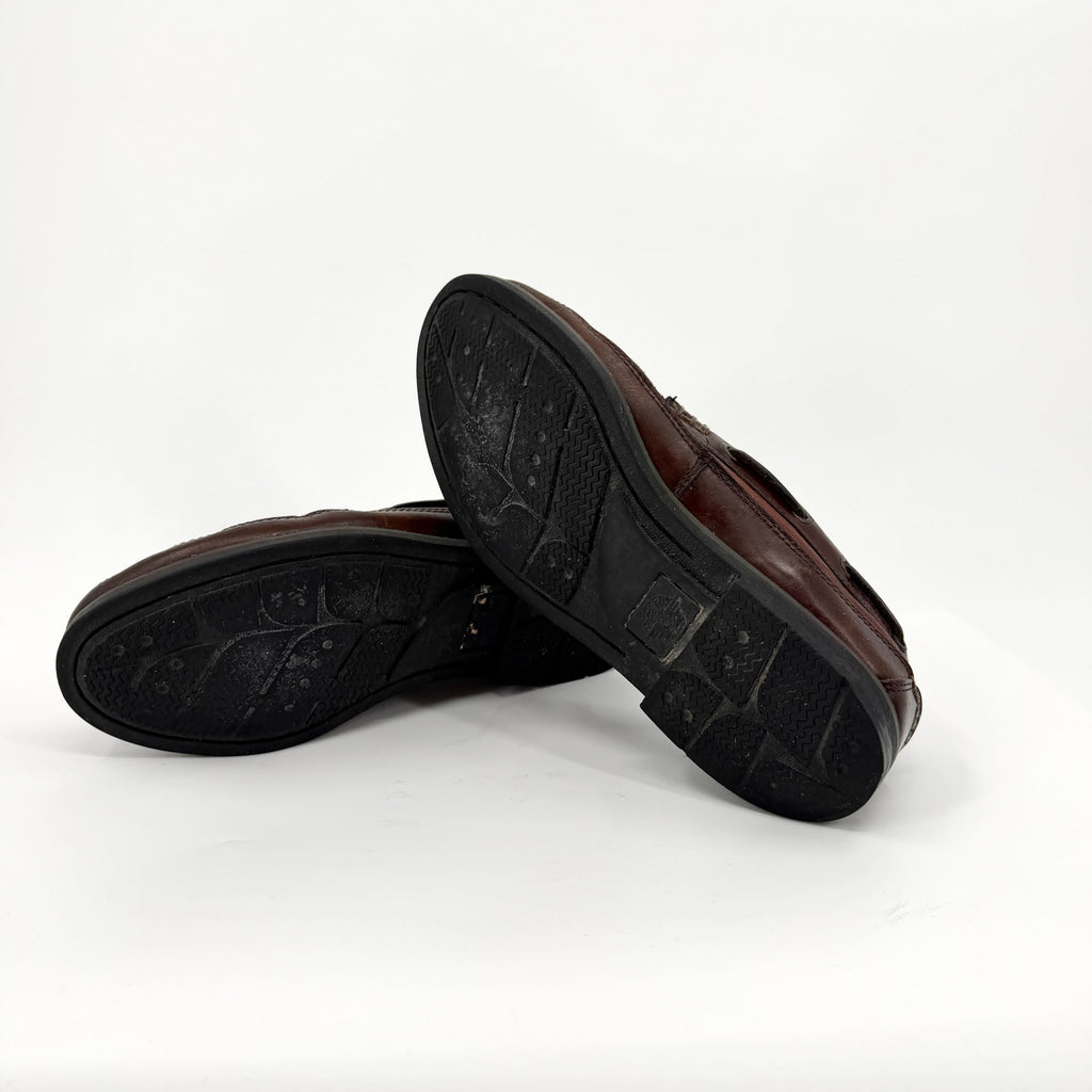 Vintage 90s Dockers Brown Genuine Leather Prep Tassel Kiltie Loafers