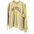 Independent Trading Company Beige Brown Be Still Graphic Crewneck Sweatshirt
