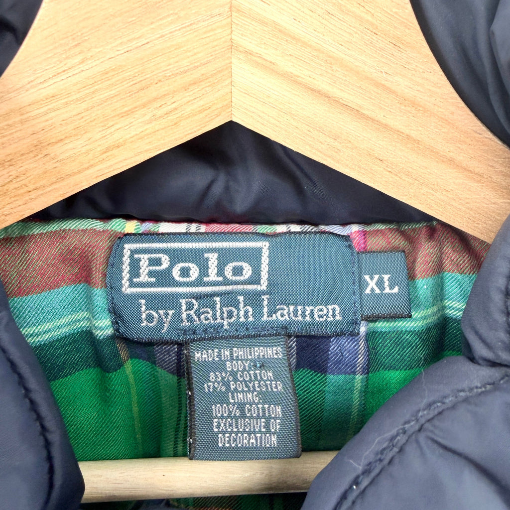 MINT Vintage 90s Polo by Ralph Lauren Red Navy Western Plaid Puffer Vest