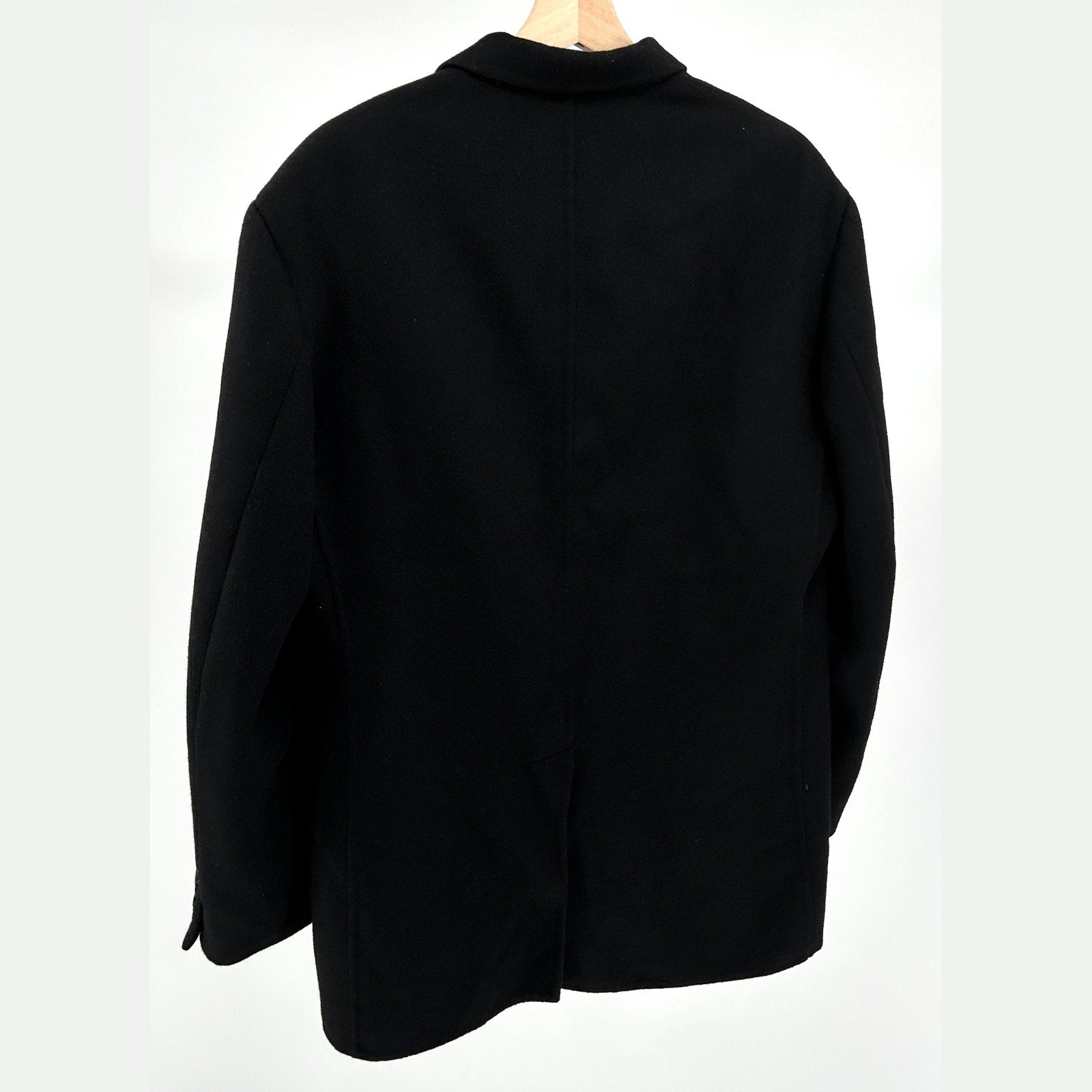 Vintage Y2K Luca Venturini Black 100% Cashmere Tailored Blazer