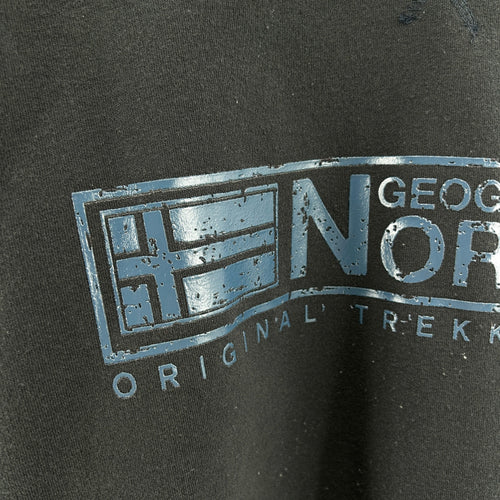 Geographical Norway Navy Blue Logo Graphic Crewneck Sweatshirt