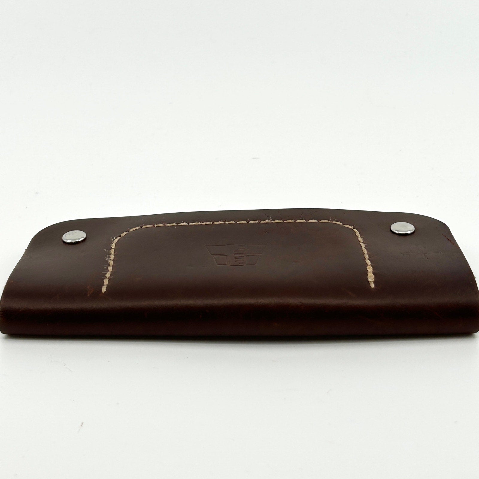 Brown Genuine Leather Heavyweight Snap Closure Wallet
