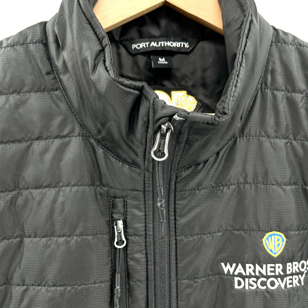 Black Polyester Quilted Warner Bros Discovery 100th Anniversary Puffer Vest